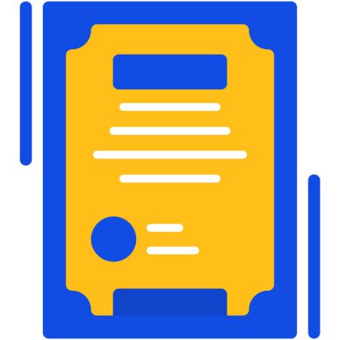 Belge. Web simgesi basit illüstrasyon