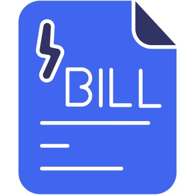 Bill simgesinin vektör illüstrasyonu