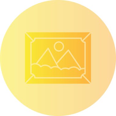 Bir resim simgesinin vektör illüstrasyonu