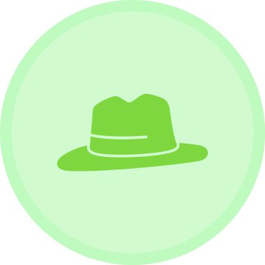 yeşil şapka simgesi, basit vektör illüstrasyonu