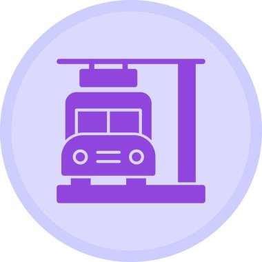 tren. Web simgesi basit illüstrasyon