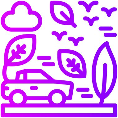 - Araba. Web simgesi basit illüstrasyon