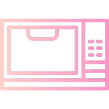 mikrodalga fırın ikonu vektör çizimi