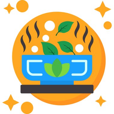 Bir çay simgesinin vektör illüstrasyonu