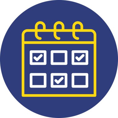 Kontrol listesi. Web simgesi basit illüstrasyon