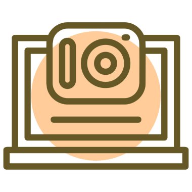 Web kamera simgesi. Tasarım taslağı. vektör sembolü