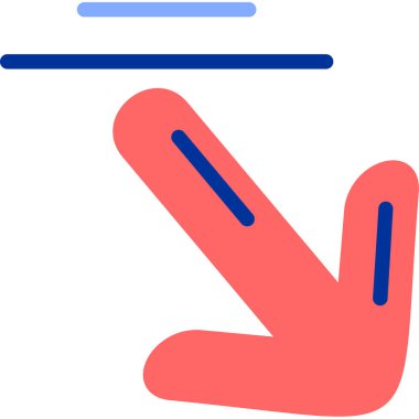 Tamamlanmış ok aşağı simgesi - taslak biçimi