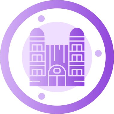 Modern yapı simgesinin vektör illüstrasyonu