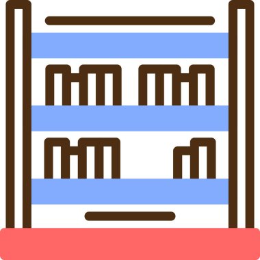 Bina. Web simgesi basit illüstrasyon