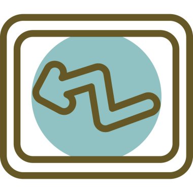 Yol işaretinin vektör illüstrasyonu