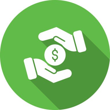 Dolar vektör simgesi modern basit beyaz illüstrasyon