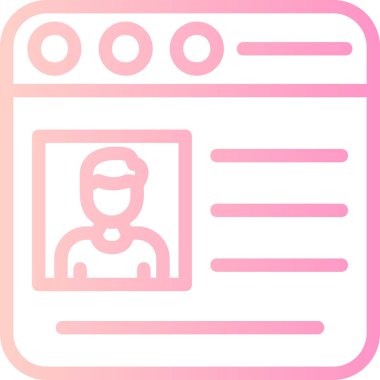 Kimlik kartı. Basit resimleme