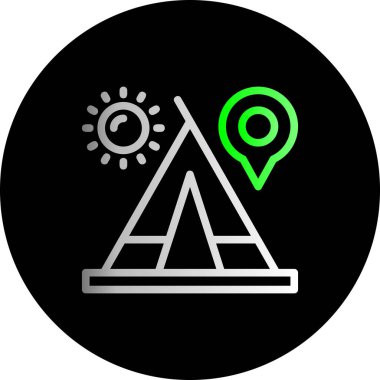 harita konumu vektör simgesi dekoru