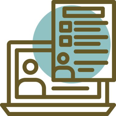 belge simgesi, vektör çizimi