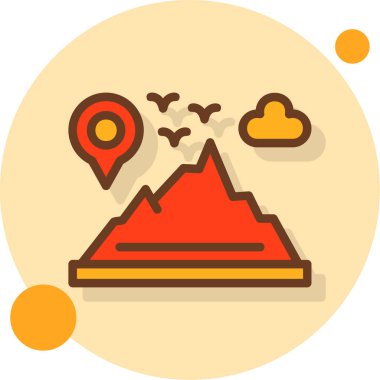 Bir harita simgesinin vektör illüstrasyonu