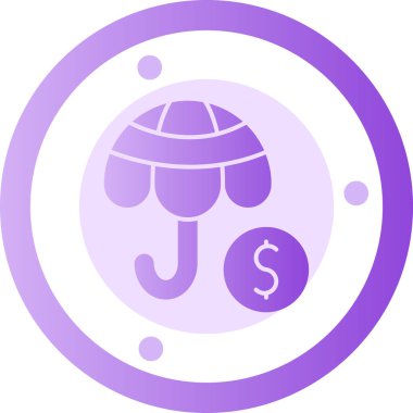 Para simgesi, para biriminin vektör illüstrasyonu