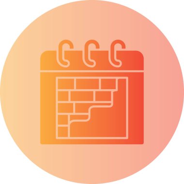 Takvim simgesinin vektör illüstrasyonu