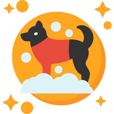 Modern tarzda beyaz arka planda izole edilmiş köpek simgesi. hayvan sembolü