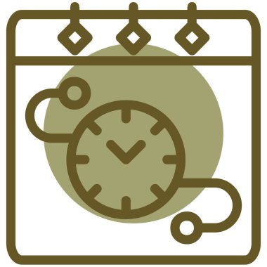 Saat simgesi vektör illüstrasyonu