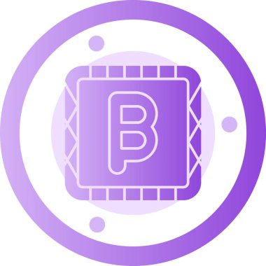 Bitcoin simgesi. Web için basit kripto para birimi vektör simgeleri çizimi