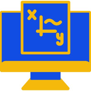 bilgisayar ekranı simgesi, basit vektör illüstrasyonu