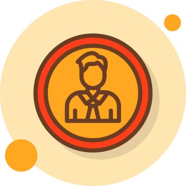 Adamım. Web simgesi basit illüstrasyon