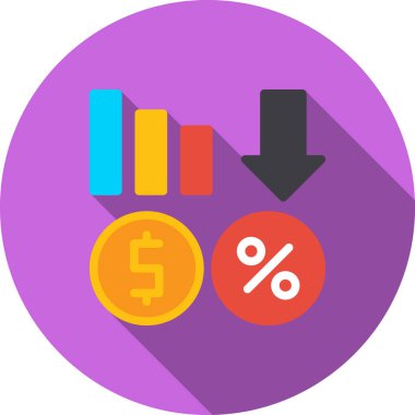 işletme finans yönetimi simgesi düz stil