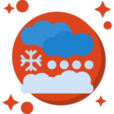 Düz biçimli kar bulutu simgesi