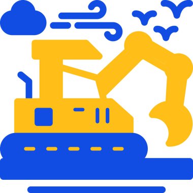 İnşaat vinç inşaat simgesi düz stil