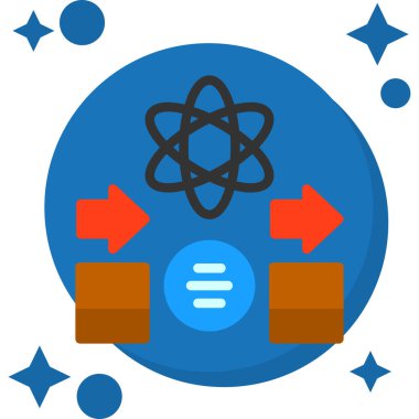 atom. Web simgesi basit illüstrasyon