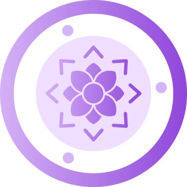 Çiçek. Web simgesi basit illüstrasyon