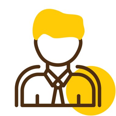 Bayrak simgesi, vektör illüstrasyonlu iş adamı