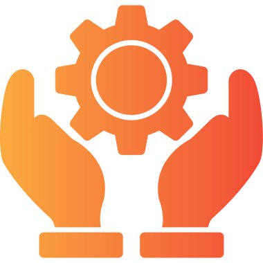 dişli düz vektör simgesi