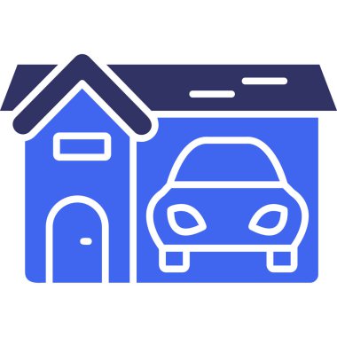 Garaj simgesi, vektör çizimi