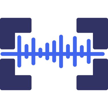 dış hat biçiminde ses dalgası simgesi