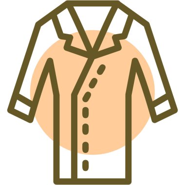 Ceket simgesi, vektör illüstrasyonu