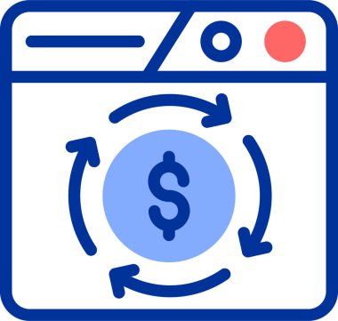 Para için. Web simgesi basit illüstrasyon