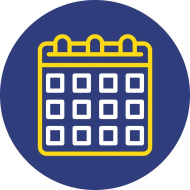 Kolayca değiştirilebilen ya da düzenlenebilen takvim vektörü simgesi