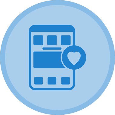 mobile heart. Basit resimleme