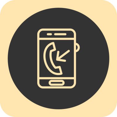 telefon simgesi izole edilmiş vektör çizimi.