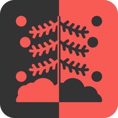 Tek izole ağaç simgesinin vektör illüstrasyonu