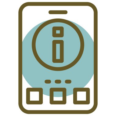 Elektronik aygıt simgesine sahip telefon, vektör illüstrasyonu