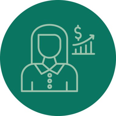 İş ve finans simgesinin vektör illüstrasyonu