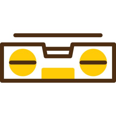 kaset ikonu. Basit tasarım. vektör illüstrasyonu.