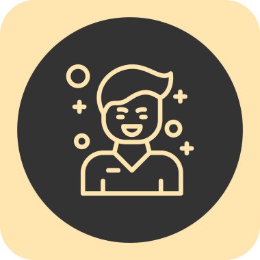 Maske simgesi olan bir adamın vektör çizimi