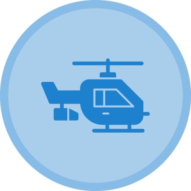 Helikopter simgesi vektör illüstrasyonu