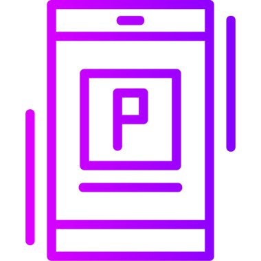 Araba park etme ikonu vektörü. Otopark tabelası. kontur izole edilmiş sembol