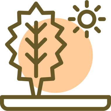 Şirin bir ağacın vektör çizimi