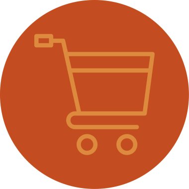 Alışveriş arabası simgesi, vektör illüstrasyonu