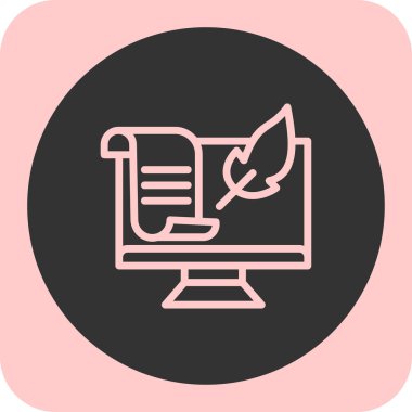 Web simgesi. Dizüstü bilgisayarın vektör çizimi